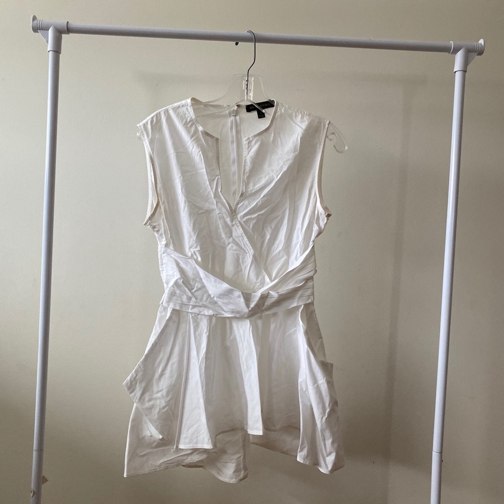 Gorg White Belted Banana Republic Blouse 2
